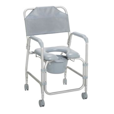 Aluminum Shower Chair/Commode with Casters